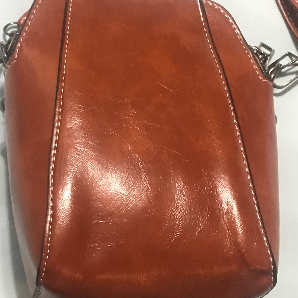 Dark brown crossbody bag and card holder